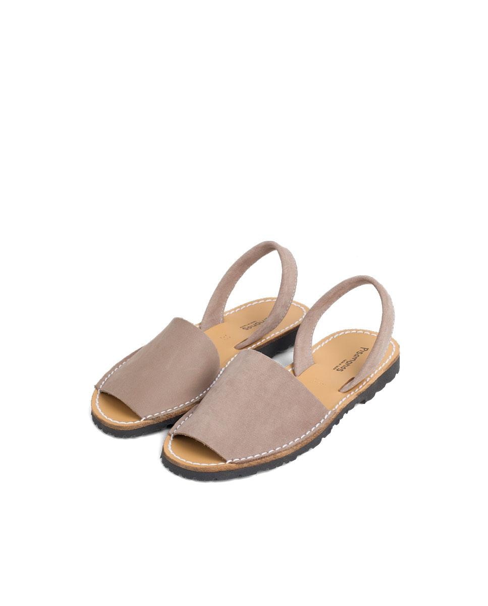 Menorquinas Infantil de Nobuck Taupe-4