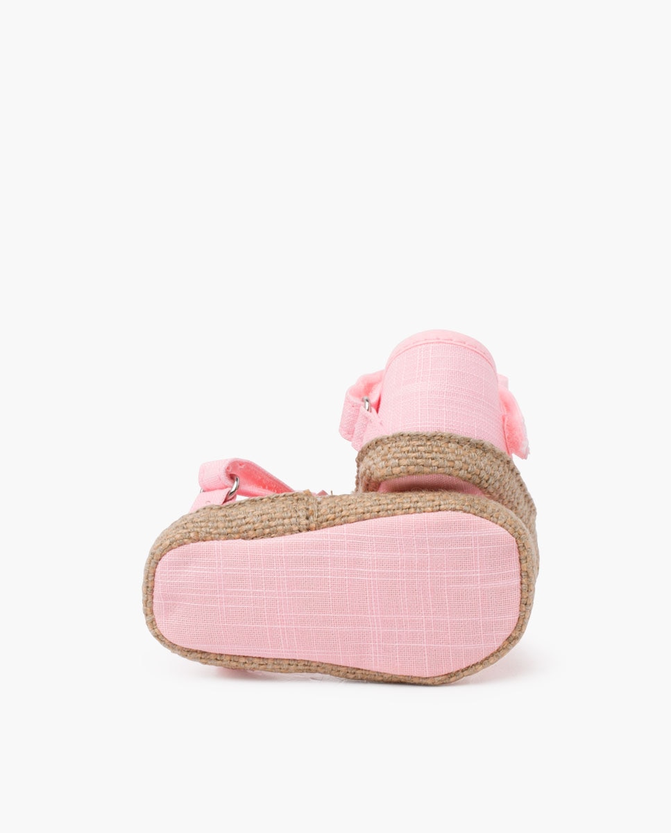 Alpercatas para Bebé com Adorno de Laço e Borboleta Rosa-claro-2