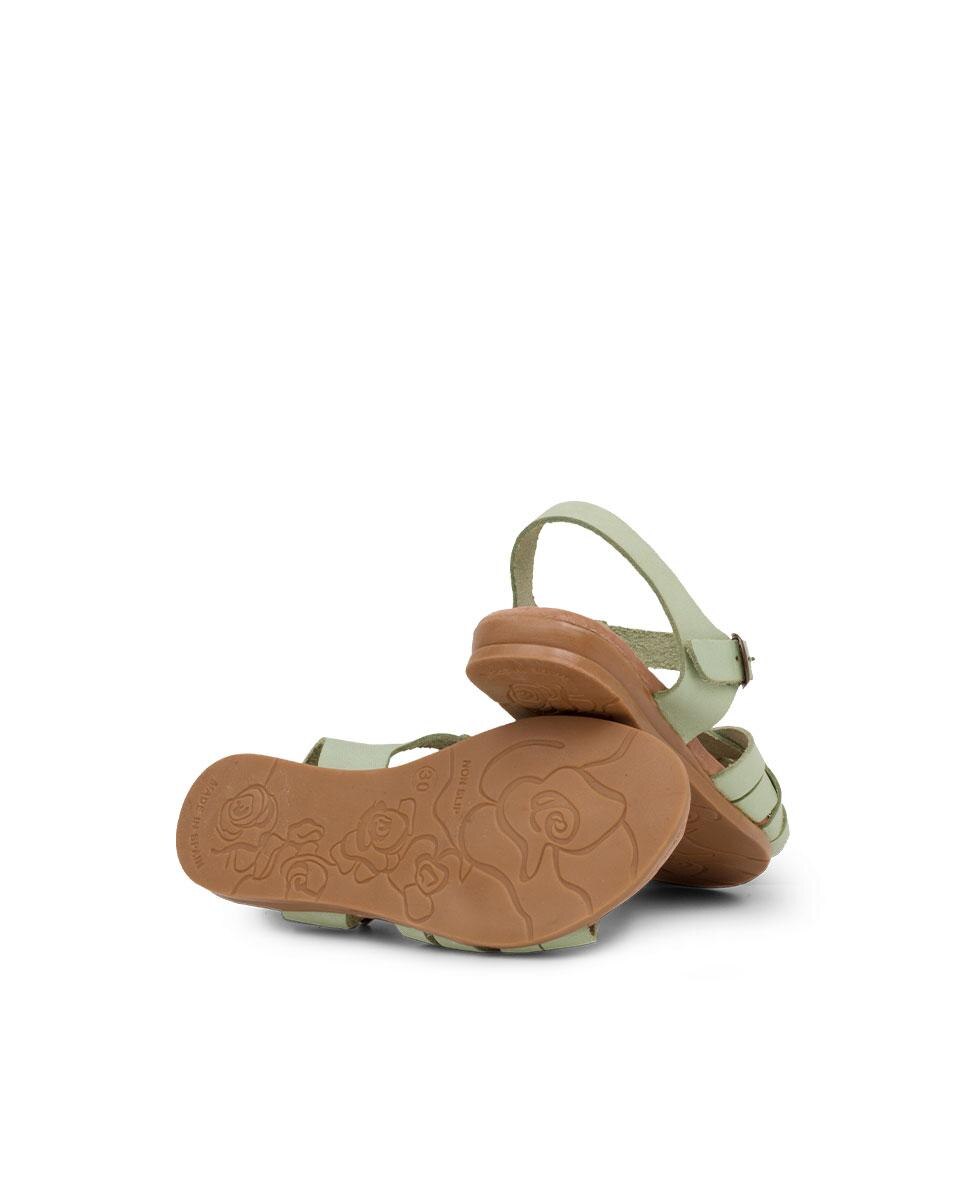 Sandálias Fechadas Infantil com Palmilha de Gel Pisamonas Verde-claro-3