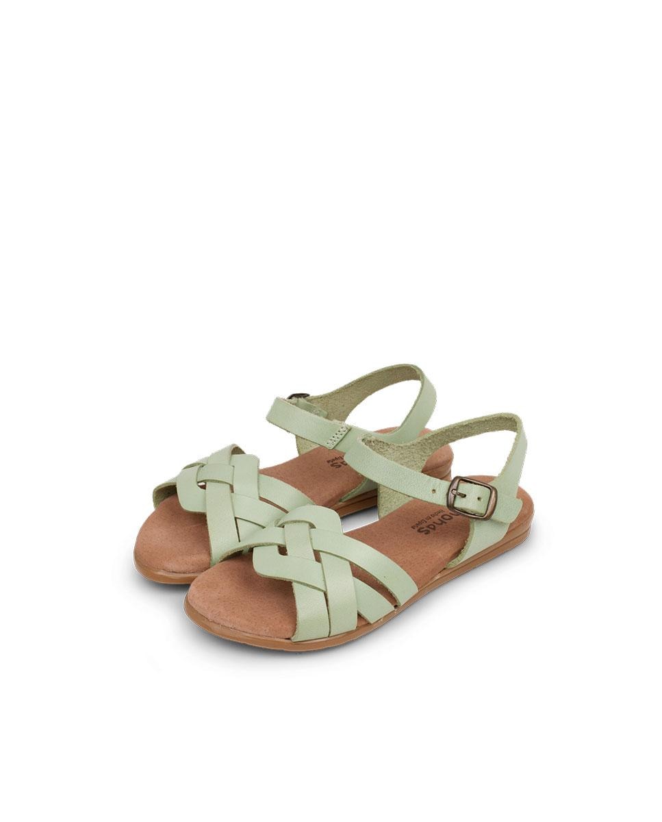 Sandálias Fechadas Infantil com Palmilha de Gel Pisamonas Verde-claro-4