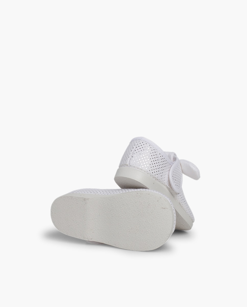 Merceditas de Bebé Tipo Angelito Pontinhos Brilhantes Pisamonas Branco-2