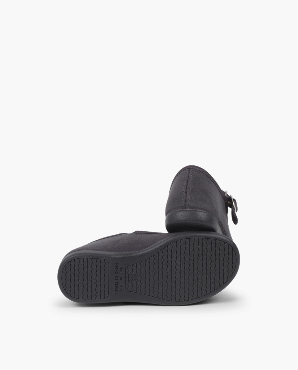 Merceditas Infantil Bamara com Fivela Japonesa Cinzento-escuro-2