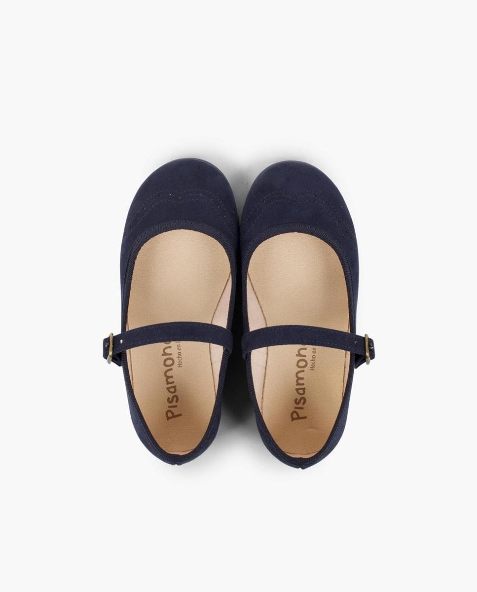 Merceditas de Serratex com Fivela Pisamonas Azul-marinho-5