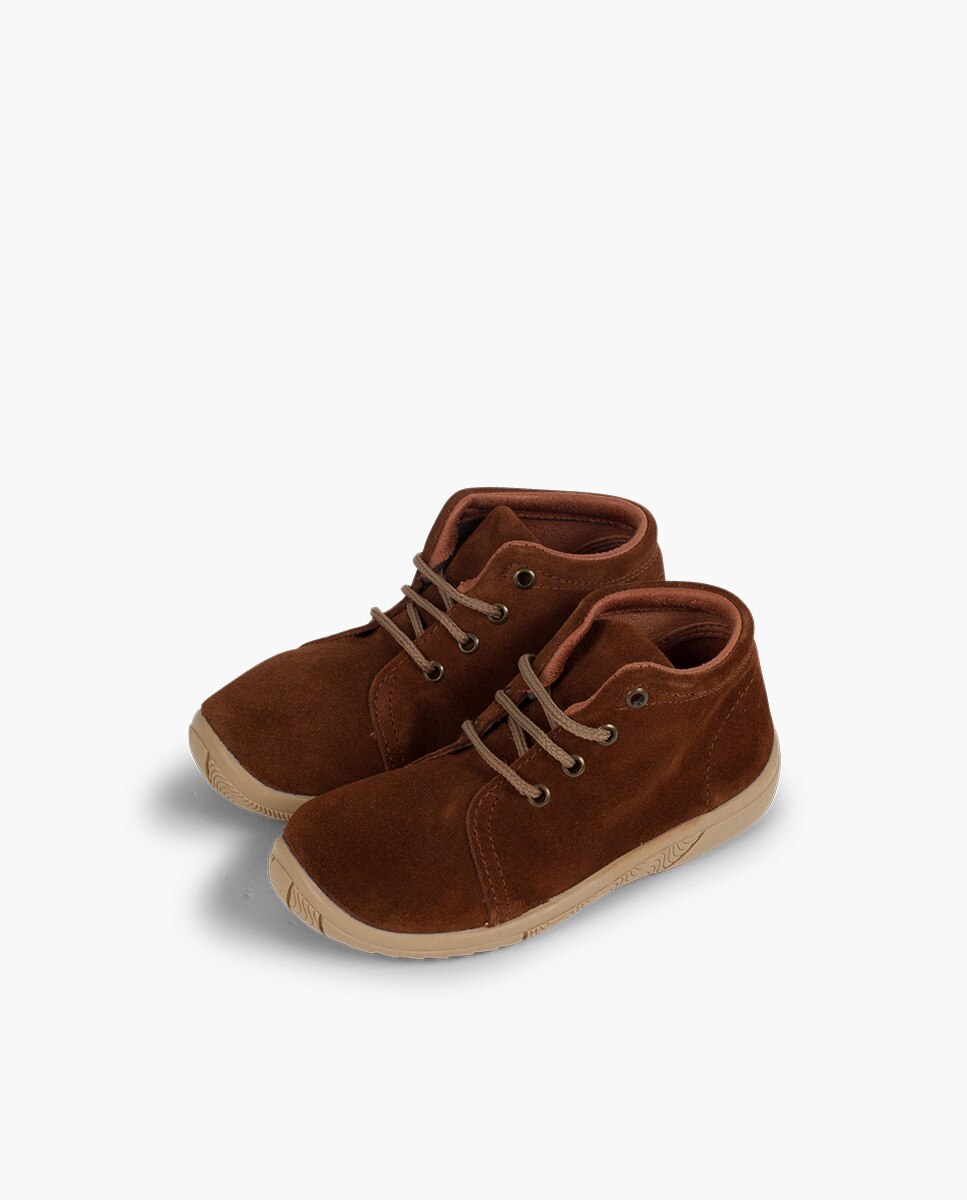 Botas em Camurça com Biqueira Reforçada Infantil Pisamonas Camel-3