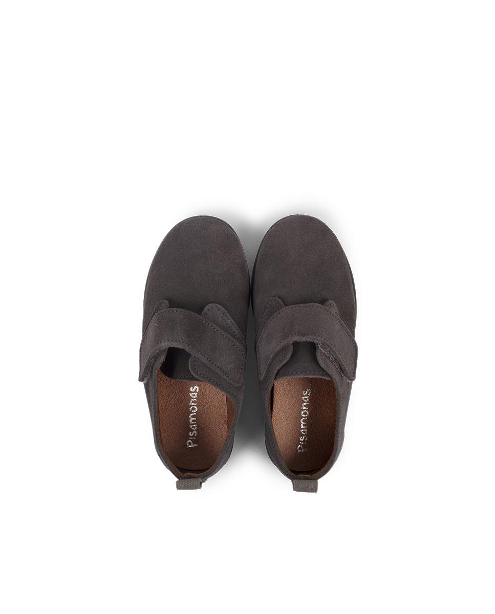 Sapatos de Cordões Infantil de Velcro Casual Pisamonas Cinzento-4