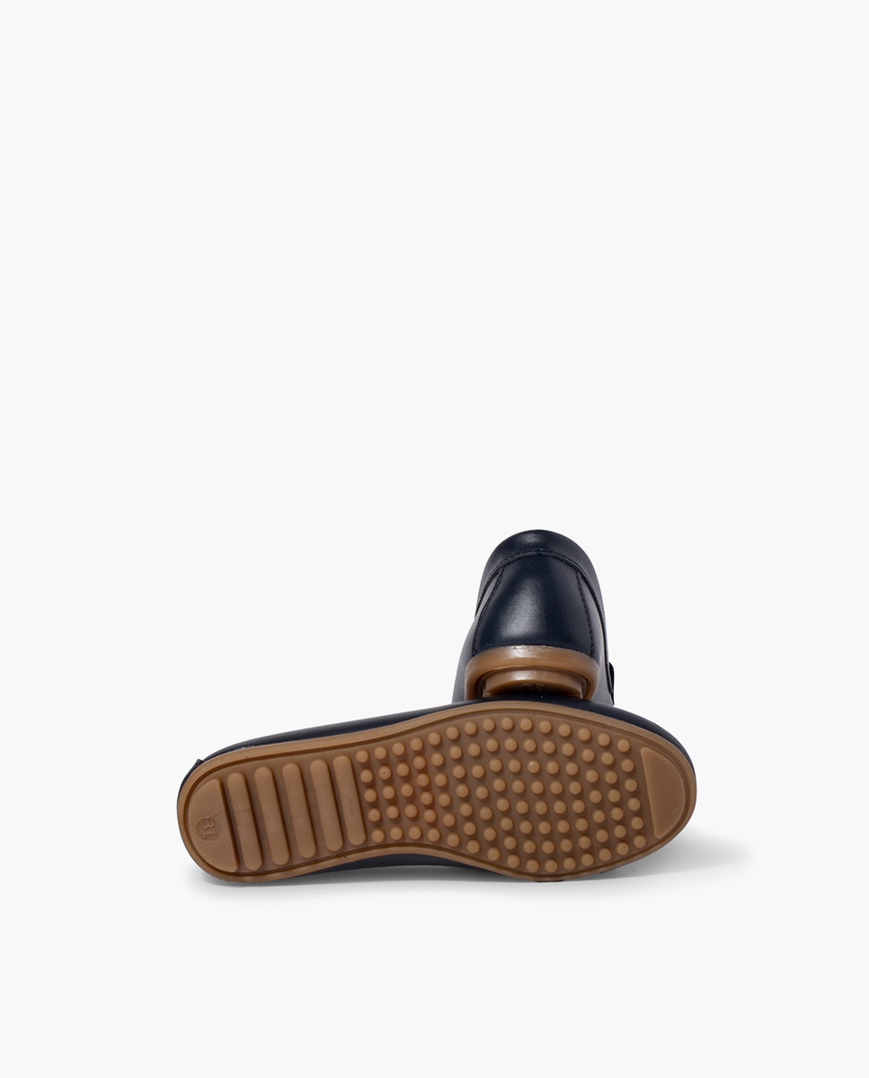 Mocassins Infantil de Pele Pisamonas Azul-marinho-2