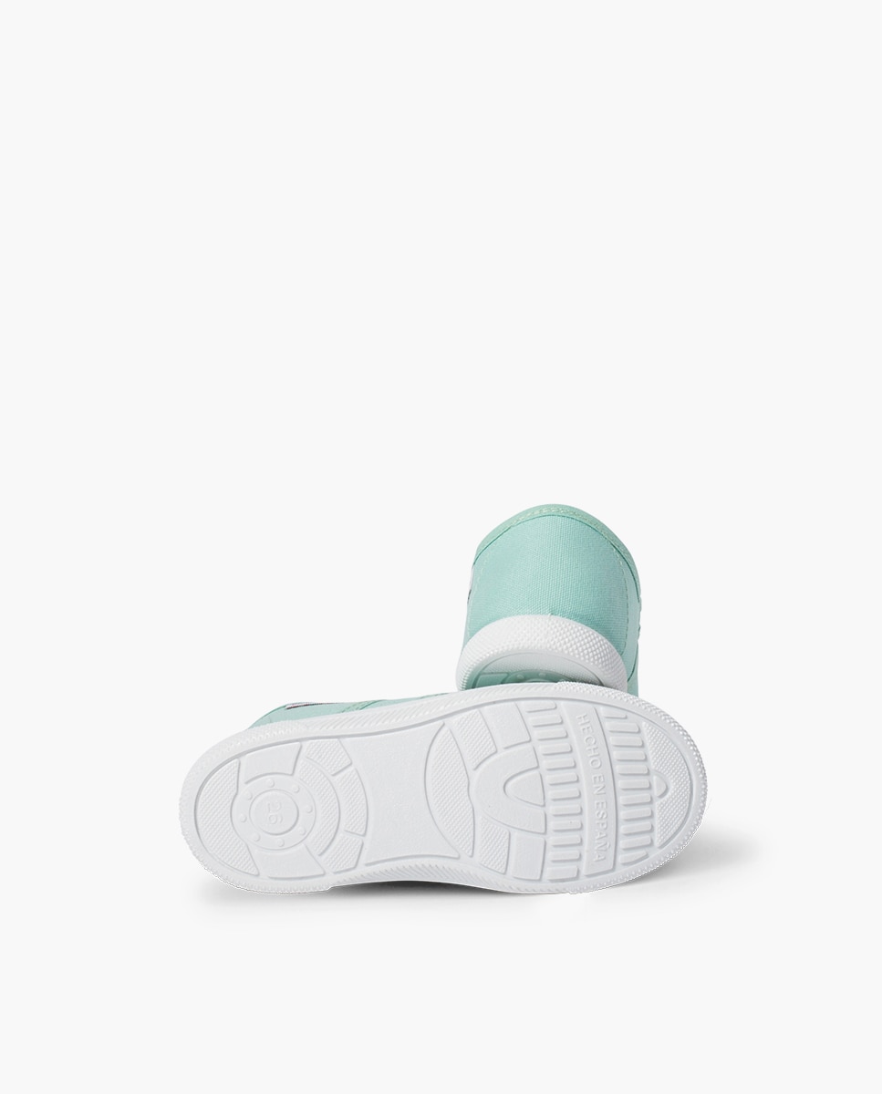Sapatilhas de Lona Infantil com Velcro Verde-claro-2
