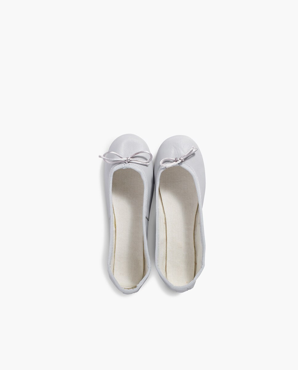 Sabrinas Infantil em Pele e Sola Couro Cinzento-claro-4