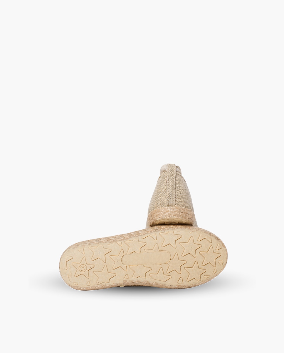 Sabrinas Infantil de Linho com Tiras e Bege-2