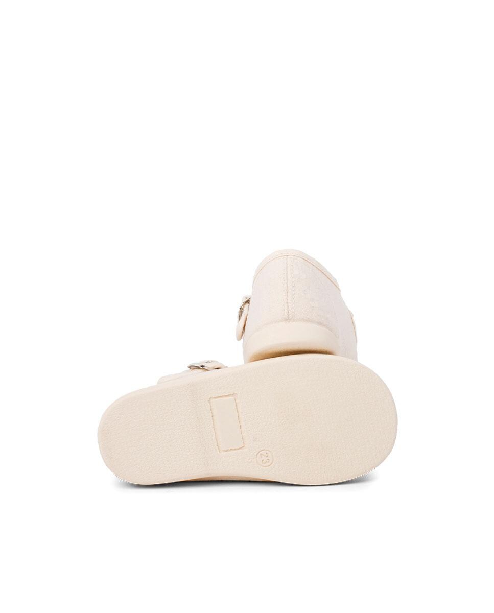 Sapatos para Bebé em Tecido com Fivela Cru-3