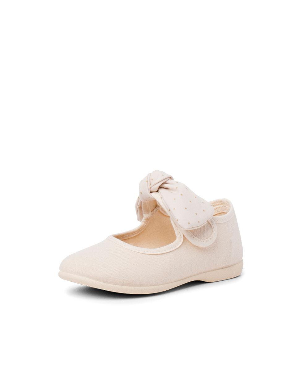 Merceditas de Bebé de Lona com Velcro Pisamonas Bege-2
