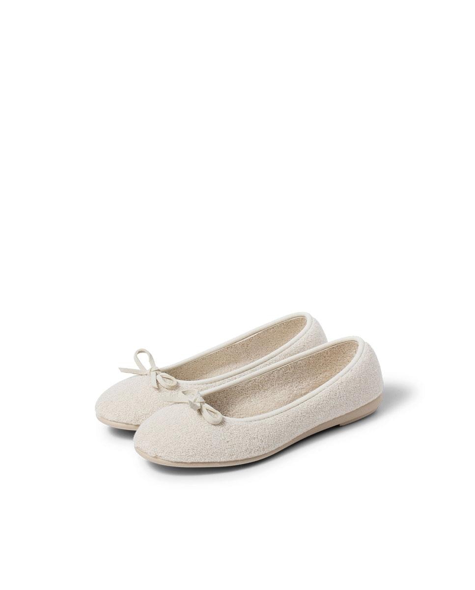 Pantufas Abertas Infantil Estilo Bailarina Pisamonas Cru-4