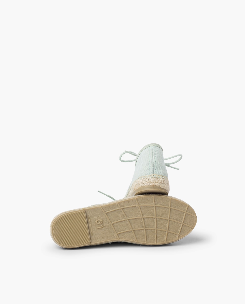Sapatos com Atacadores Infantil com Sola de Alpercata Água-marinha-2