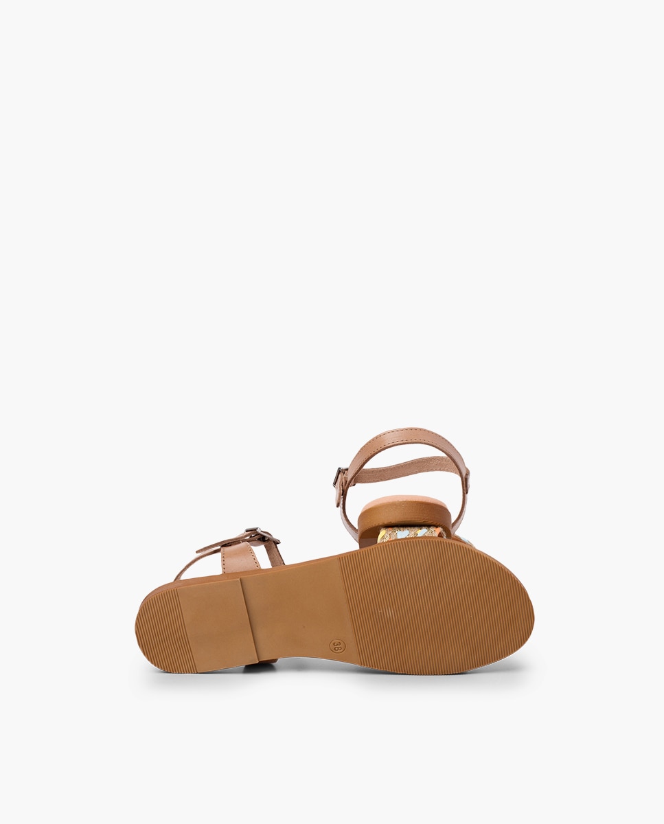 Sandálias Fechadas Infantil com Tira Entrançada e Juta Fecho de Fivela Pisamonas Multicolor-2