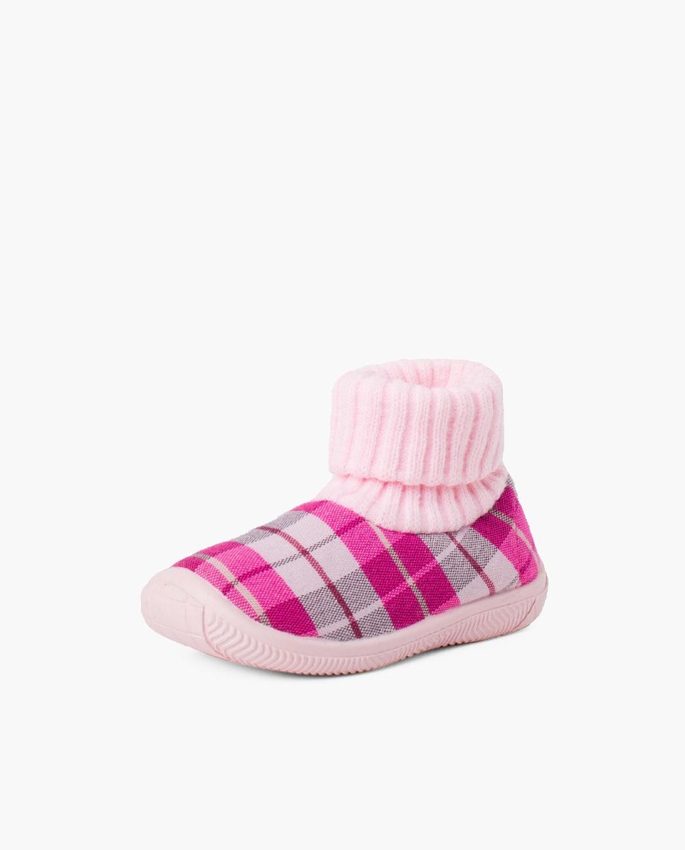 Pantufas Fechadas Infantil Tipo Meias Rosa-2