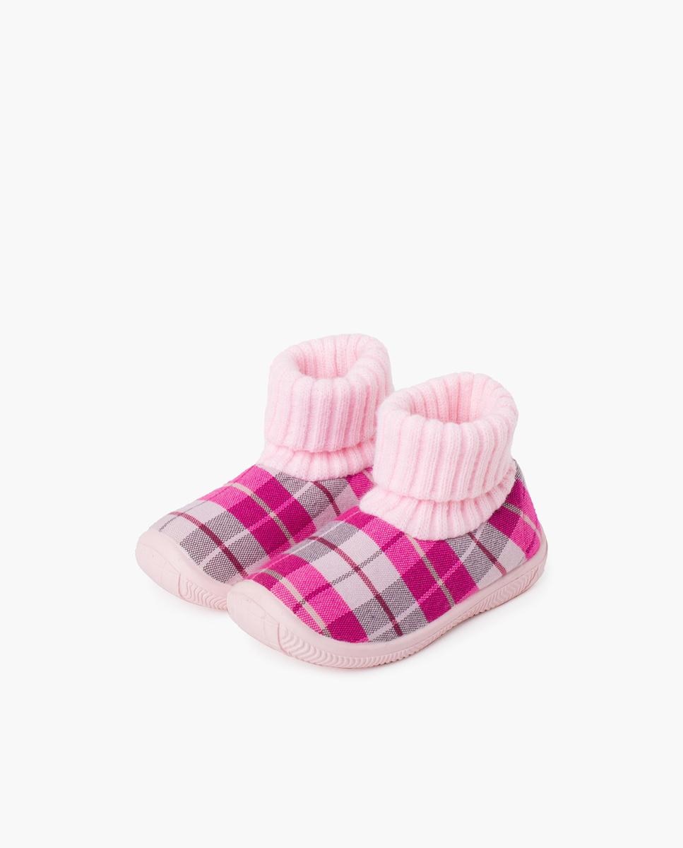 Pantufas Fechadas Infantil Tipo Meias Rosa-4