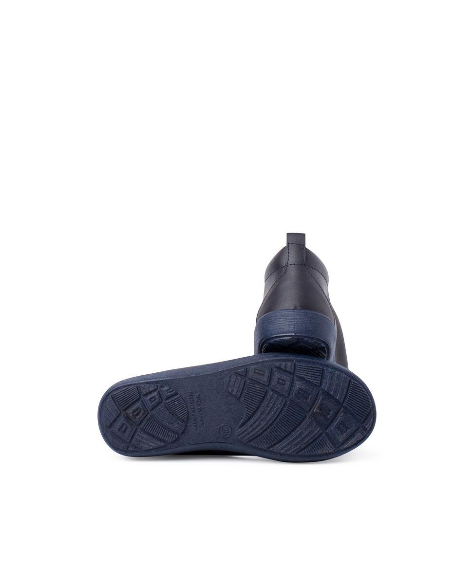 Botas Infantil em Pele Tipo Botins Pisacacas Azul-marinho-2