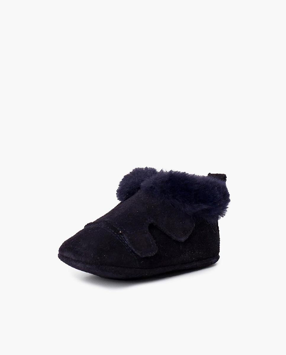 Botas para Bebé de Pele Camurça com Velcro Pisamonas Azul-marinho-2