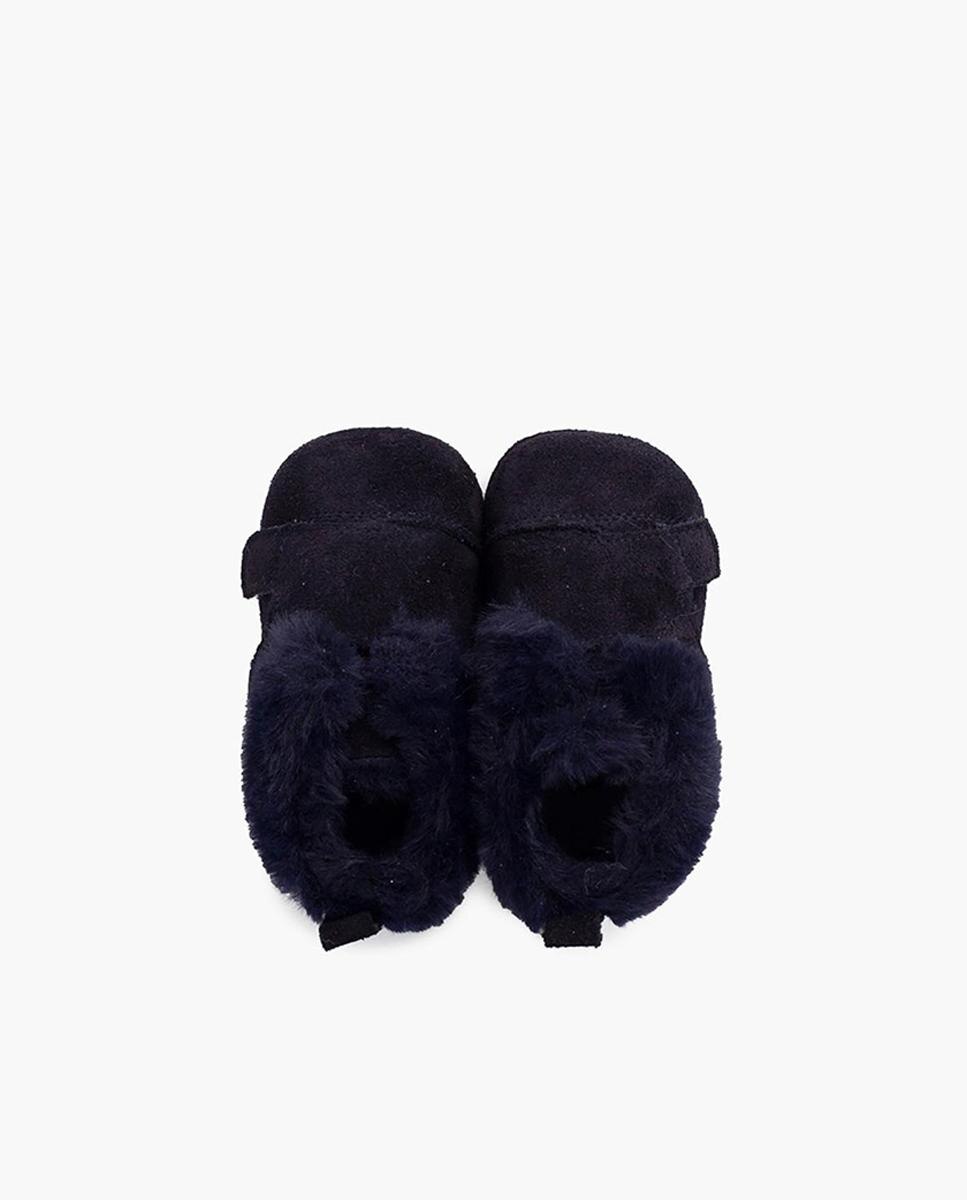Botas para Bebé de Pele Camurça com Velcro Pisamonas Azul-marinho-5