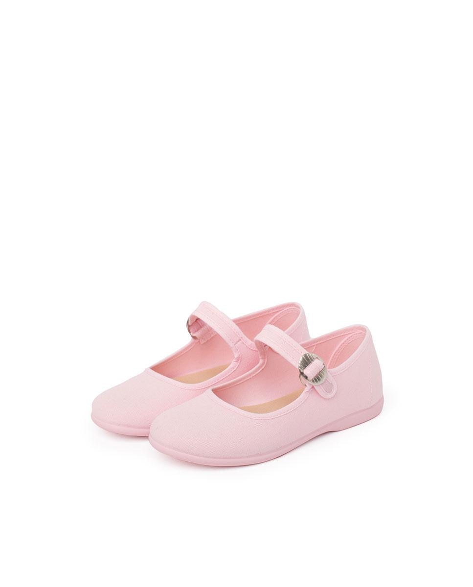 Merceditas de Lona com Fivela Japonesa Pisamonas Rosa-claro-4