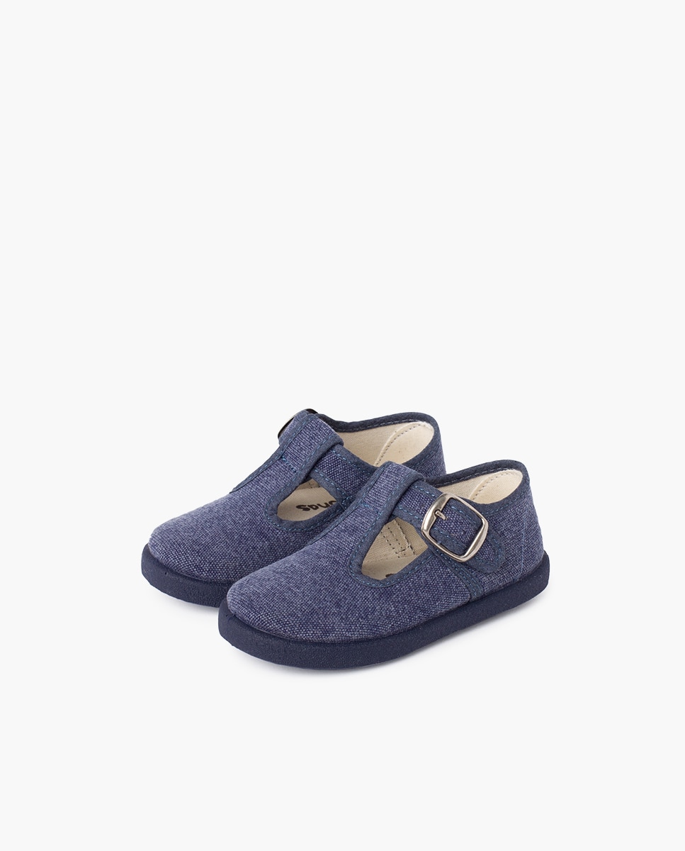 Pepitos de Bebé Casual com Sola Sport Pisamonas Azul denim-3