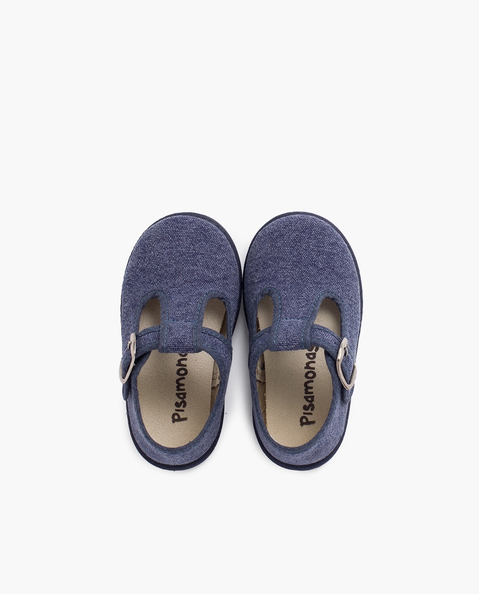 Pepitos de Bebé Casual com Sola Sport Pisamonas Azul denim-4