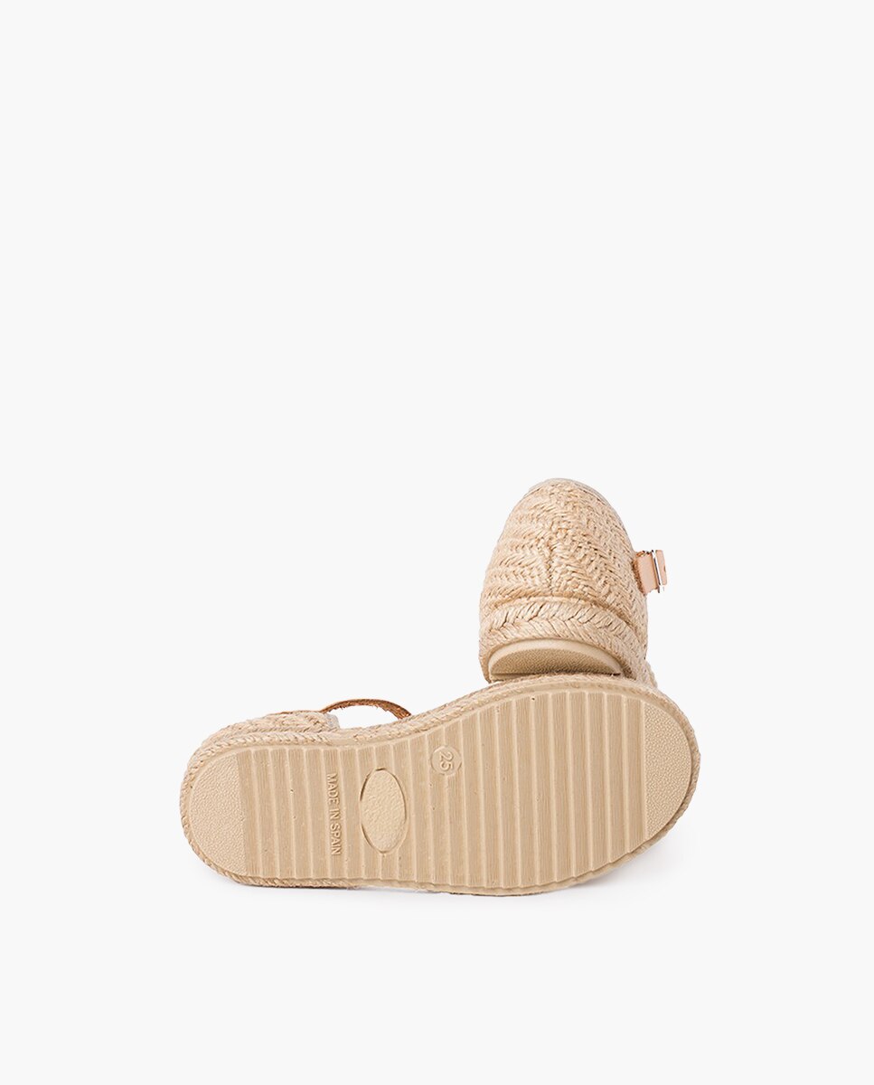 Alpercatas Infantil de Macramé com Fivela Pisamonas Cru-2