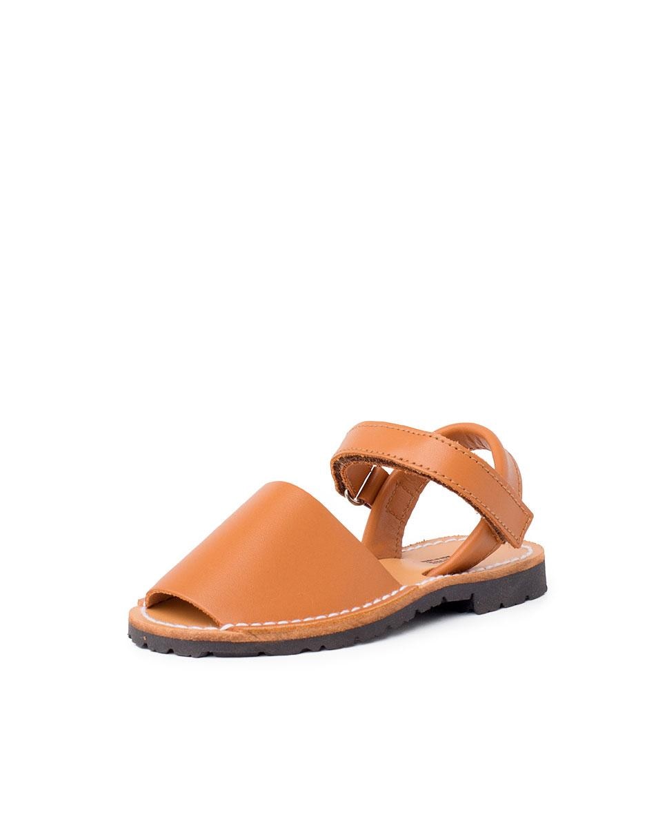 Menorquinas Avarcas Napa com Velcro Camel-2