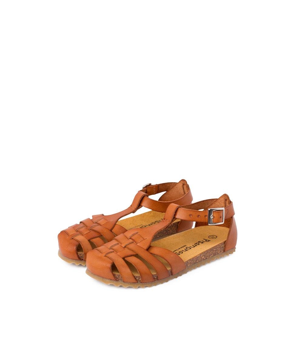 Cangrejeras Infantil em Pele com Sola Bio Camel-4