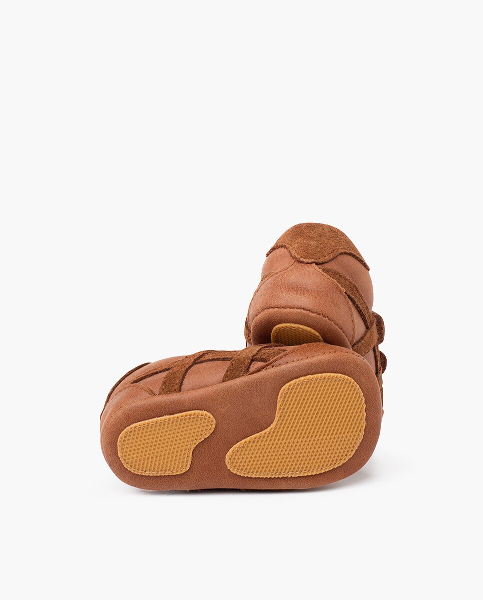 Sapatilhas Desportivas para Bebés com Velcro Duplo Camel-2