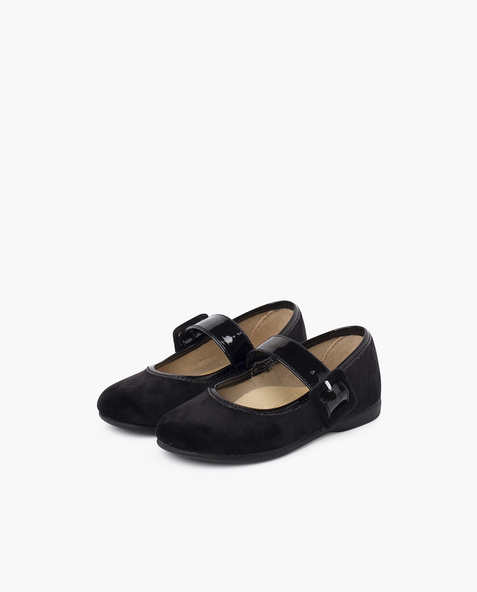Merceditas de Veludo Pisamonas Preto-3