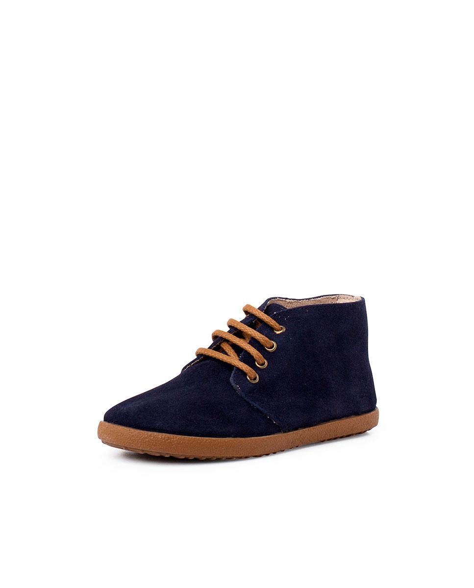 Botas em Camurça Estilo Safari Contraste Azul-marinho-2