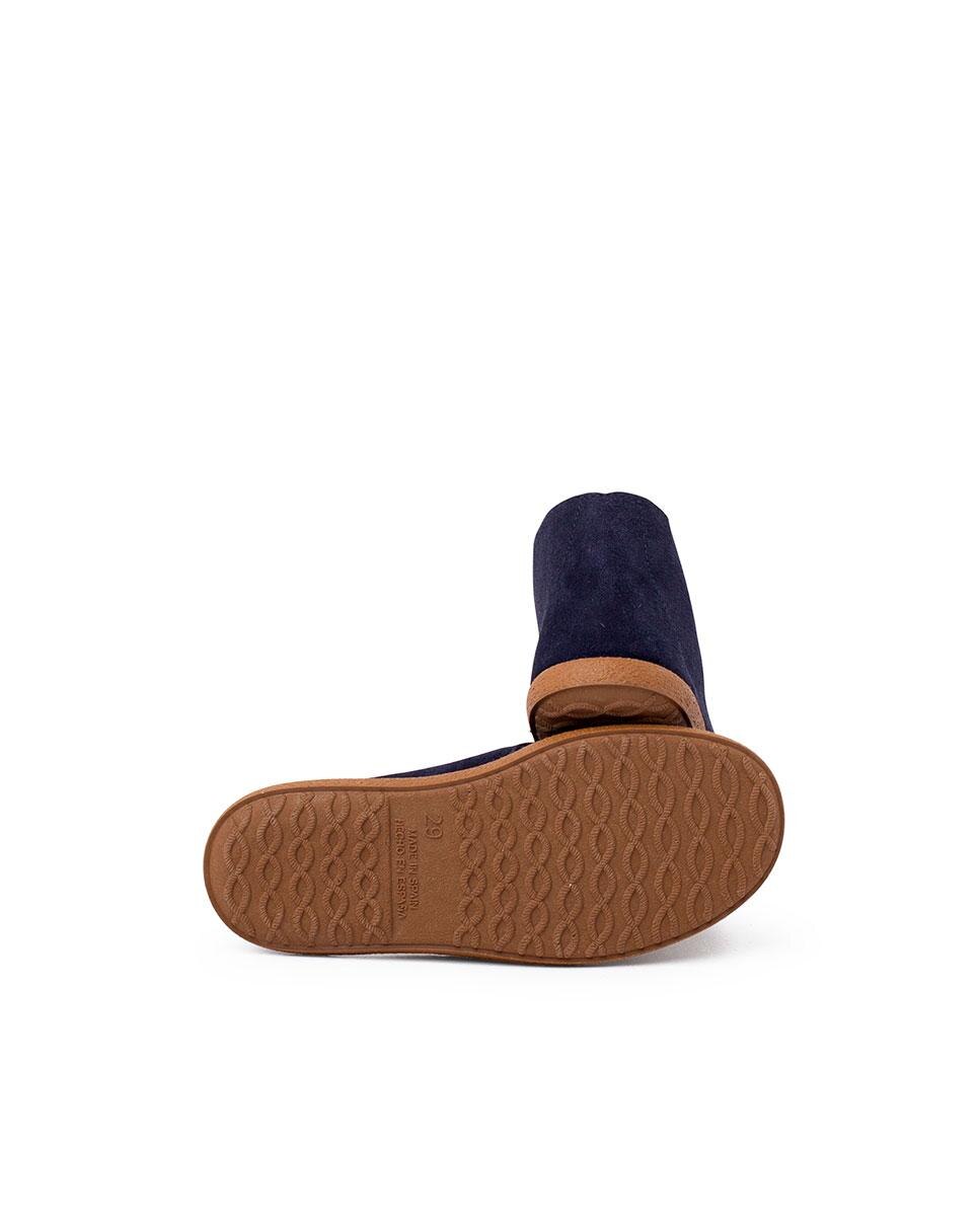 Botas em Camurça Estilo Safari Contraste Azul-marinho-3