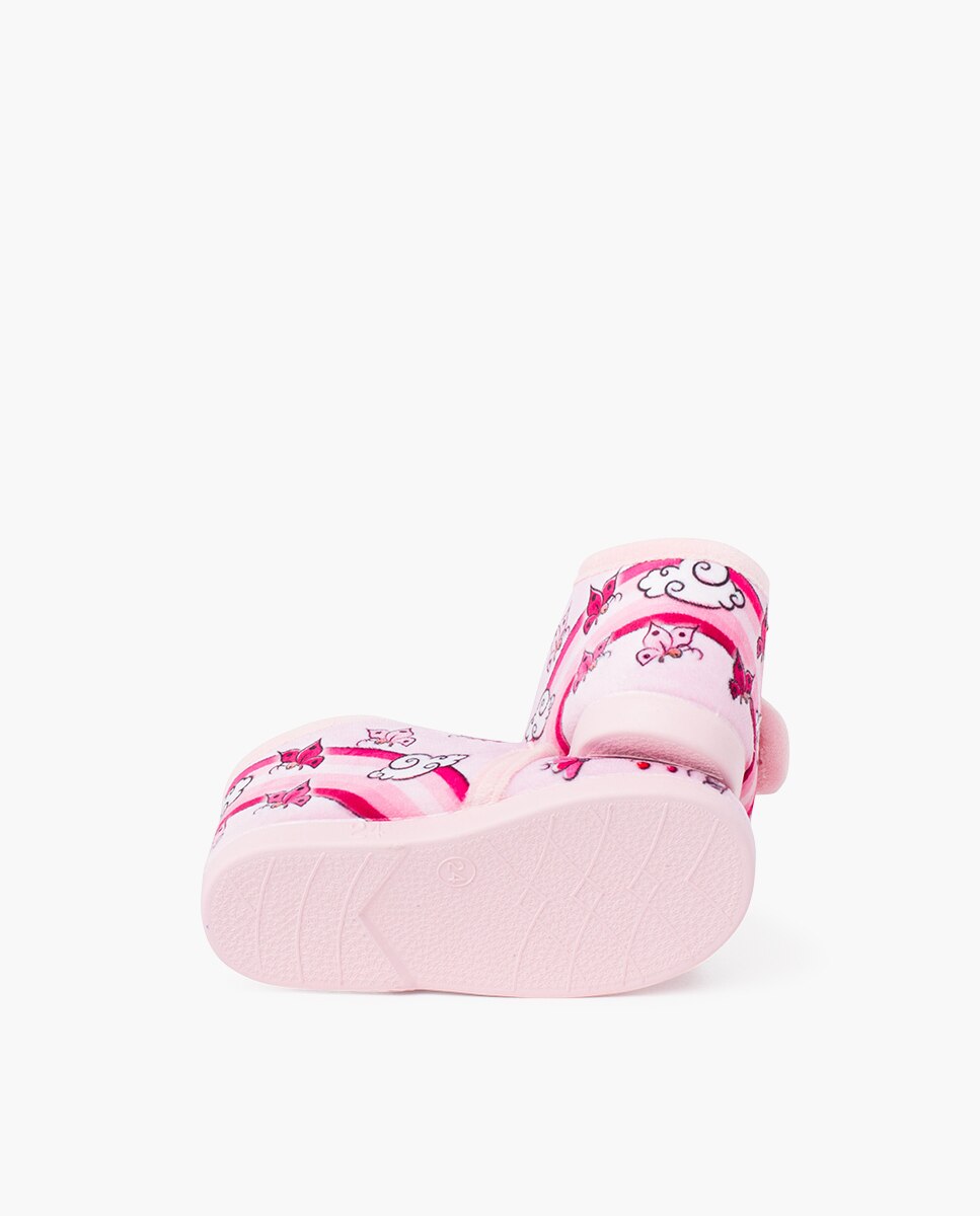 Botas para Bebé Casa Sparkly com Velcro Rosa-2