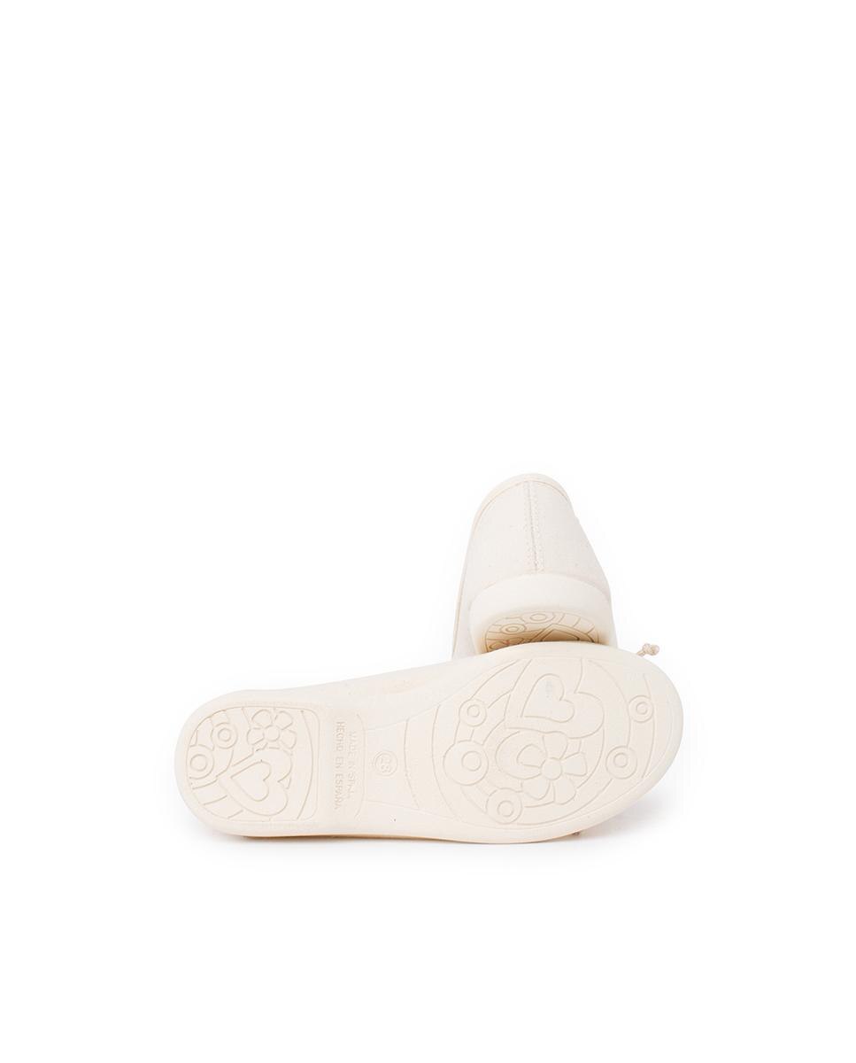 Bailarinas Manoletina em Tecido com Laço Cru-2