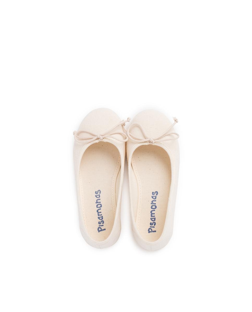 Bailarinas Manoletina em Tecido com Laço Cru-4