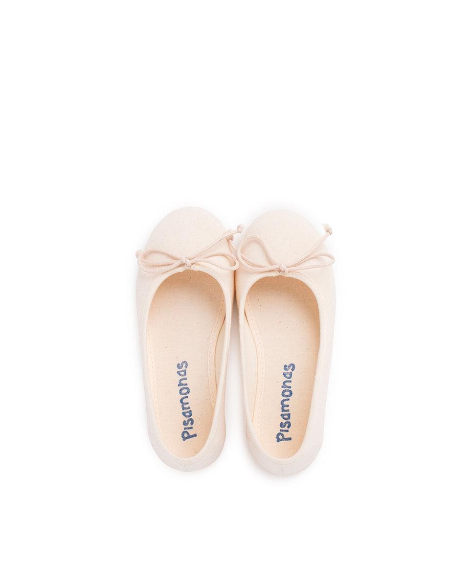 Bailarinas Manoletina em Tecido com Laço Cru-5