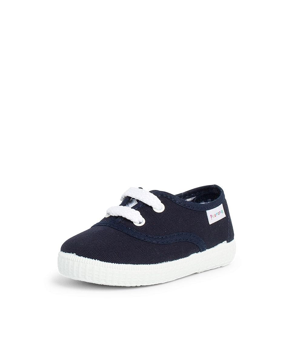 Sapatilhas de Lona Infantil com Cordões Pisamonas Azul-marinho-2