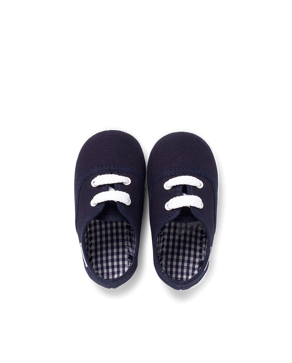 Sapatilhas de Lona Infantil com Cordões Pisamonas Azul-marinho-5