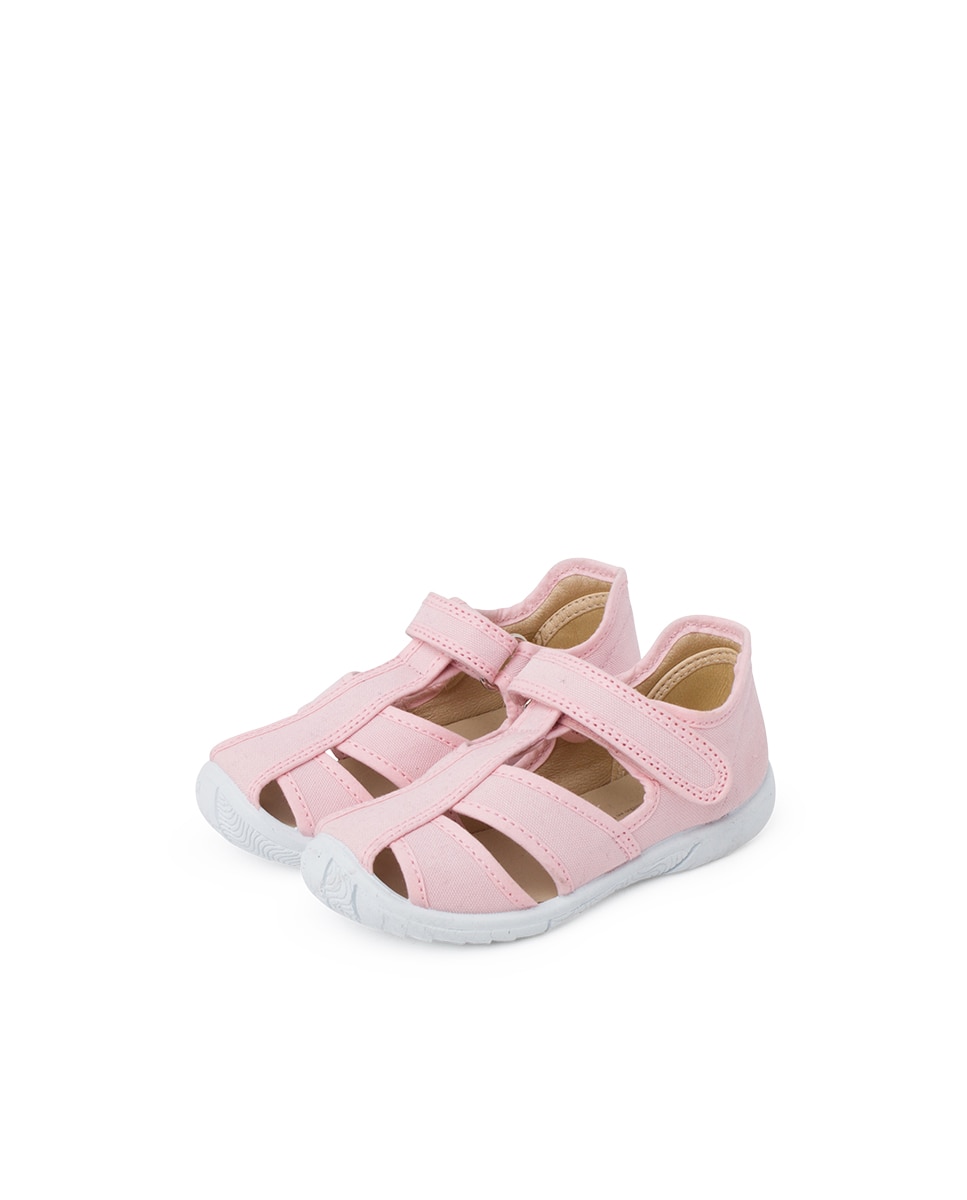 Sandálias Fechadas de Bebé com Velcro Pisamonas Rosa-3