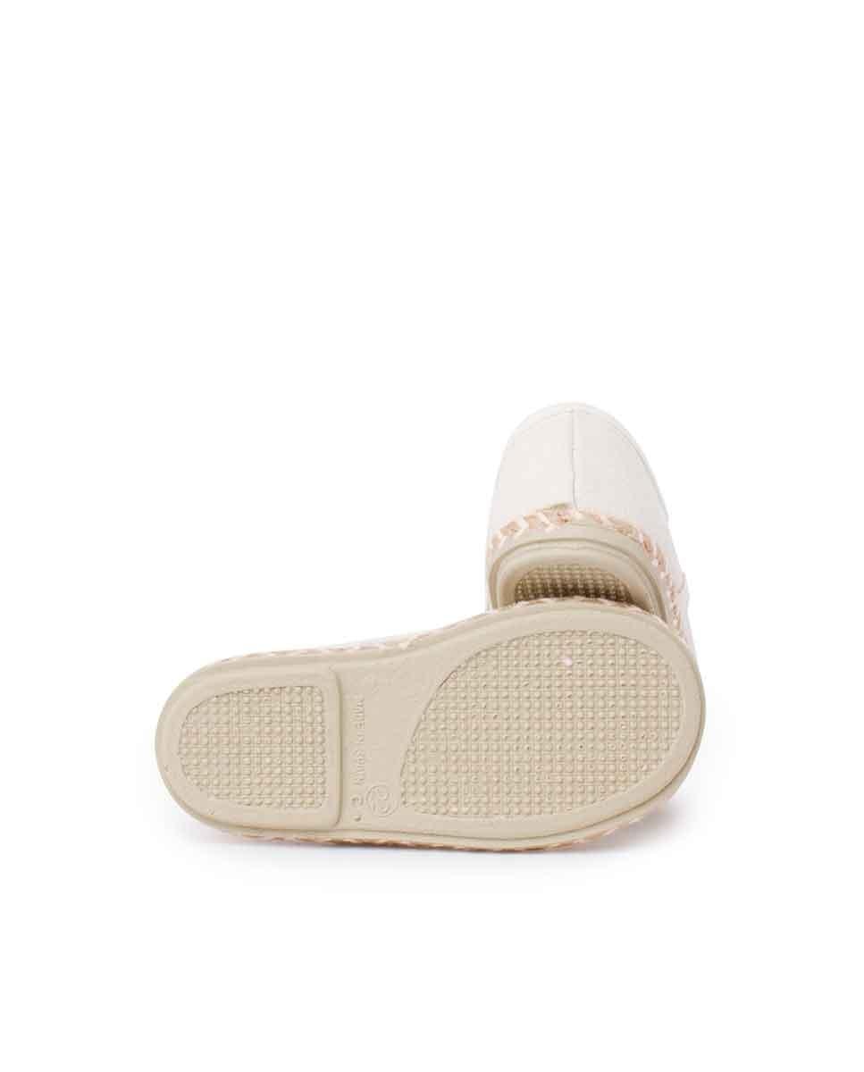 Sapatos de Cordões Infantil com Biqueira de Juta Cru-2