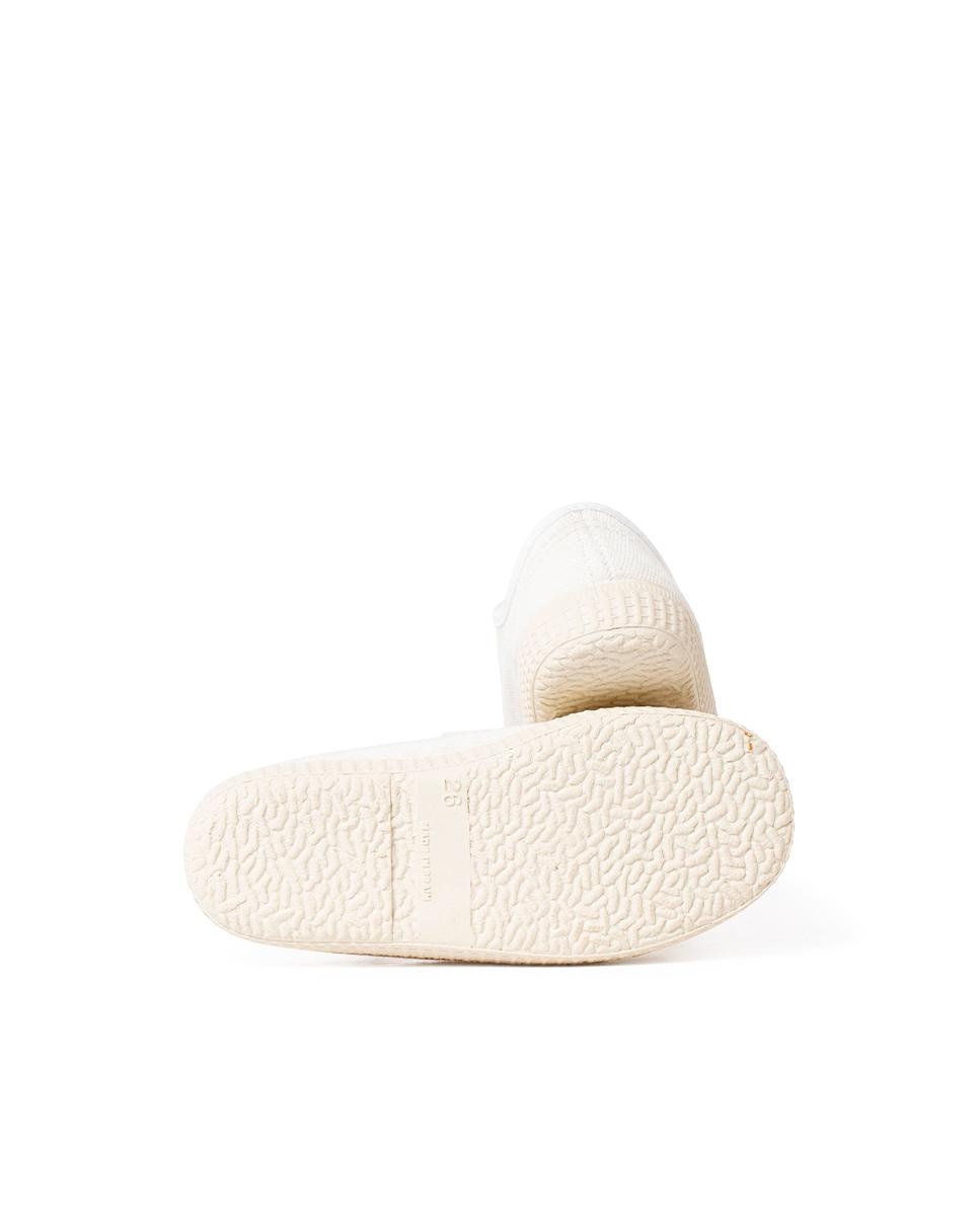 Sapatilhas de Lona Infantil Lona Reciclada Rpet com Velcro Branco-2
