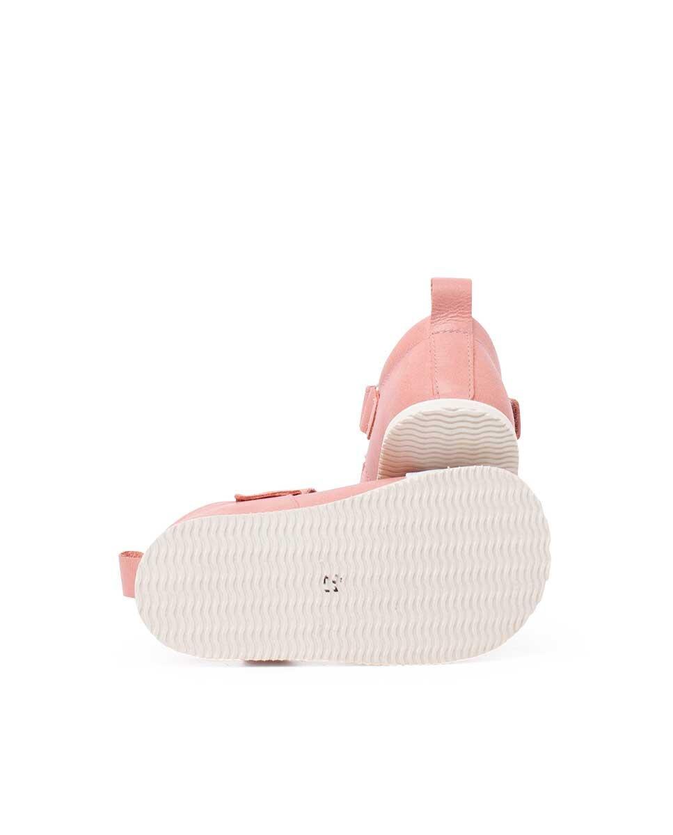Merceditas de Bebé de Pele com Velcro Pisamonas Rosa-2