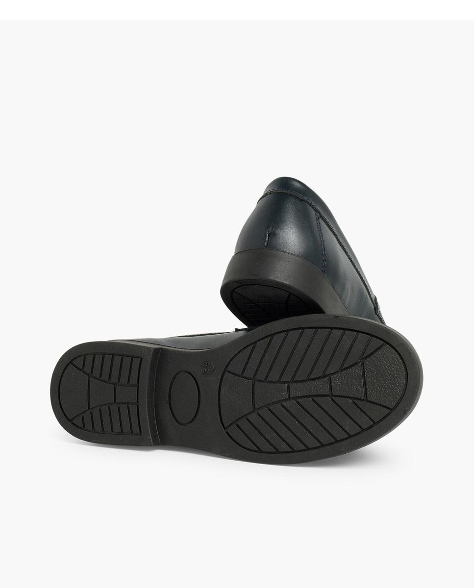 Mocassins de Menino Colegiais Azul Marinho/Preto em Azul-marinho Pisamonas Azul-marinho-3
