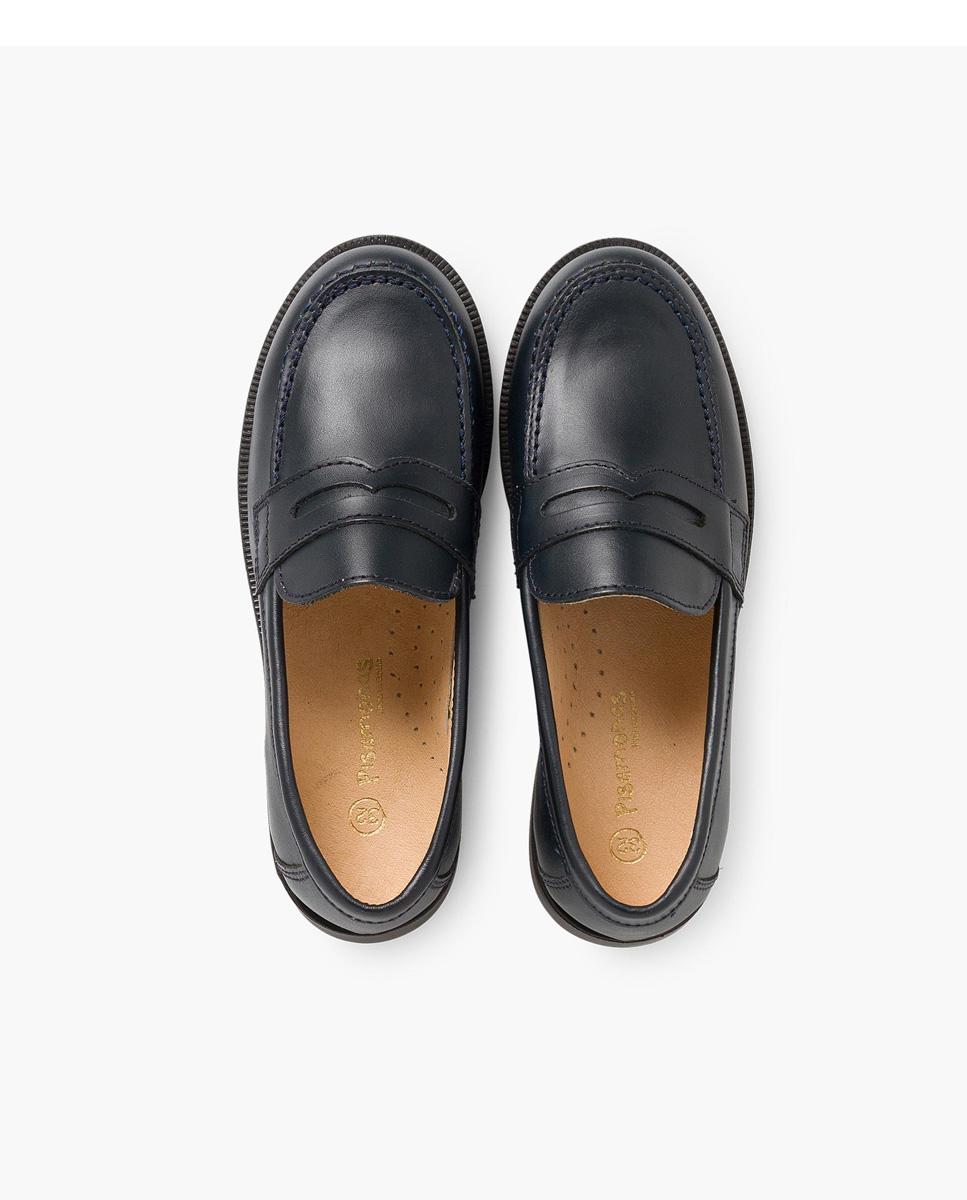 Mocassins de Menino Colegiais Azul Marinho/Preto em Azul-marinho Pisamonas Azul-marinho-5