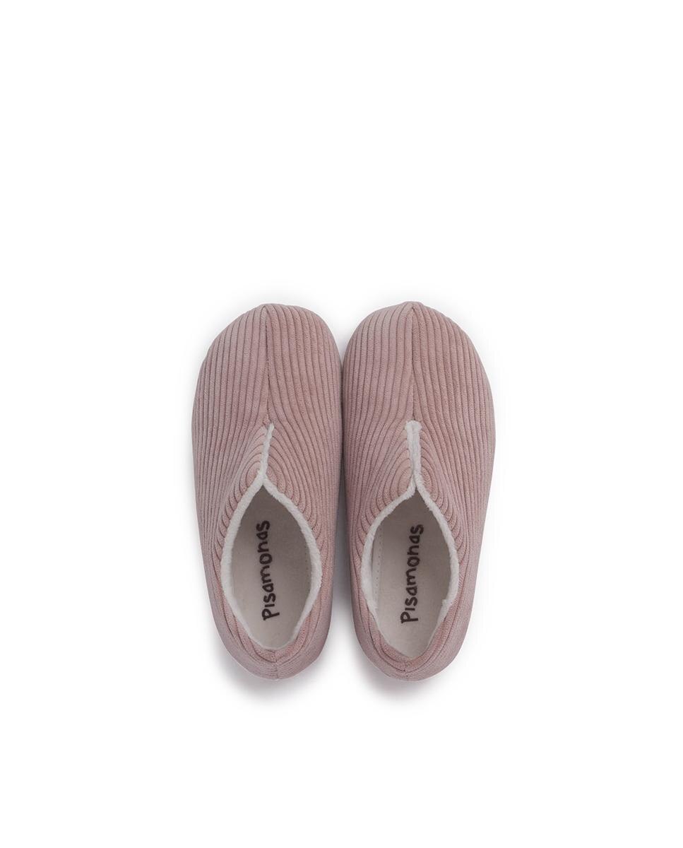 Pantufas Fechadas Infantil de Bombazina Pisamonas Nude-4