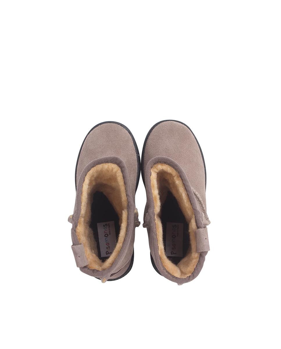 Botas Australiana Sola Larga e Pelo de Ovelha Bege-4