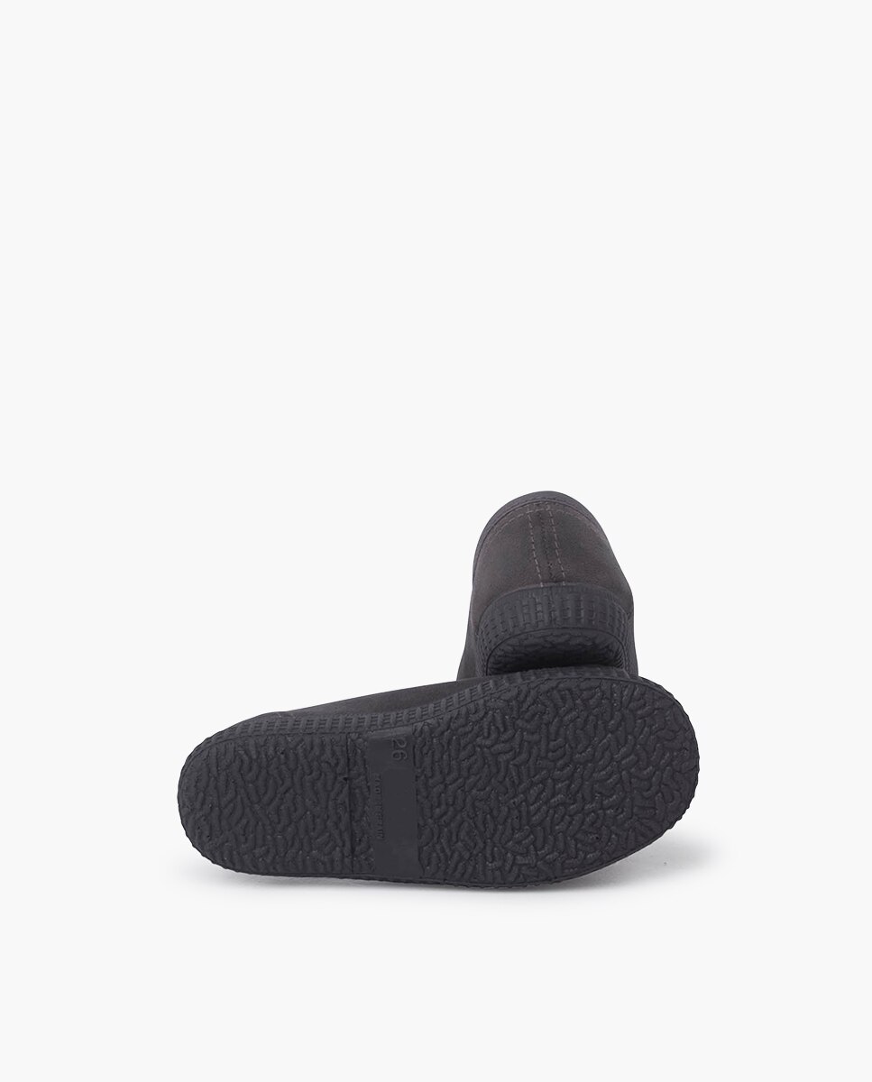 Sapatilhas de Lona Infantil Suede Poliéster Reciclado com Atacadores Pisamonas Cinzento-2