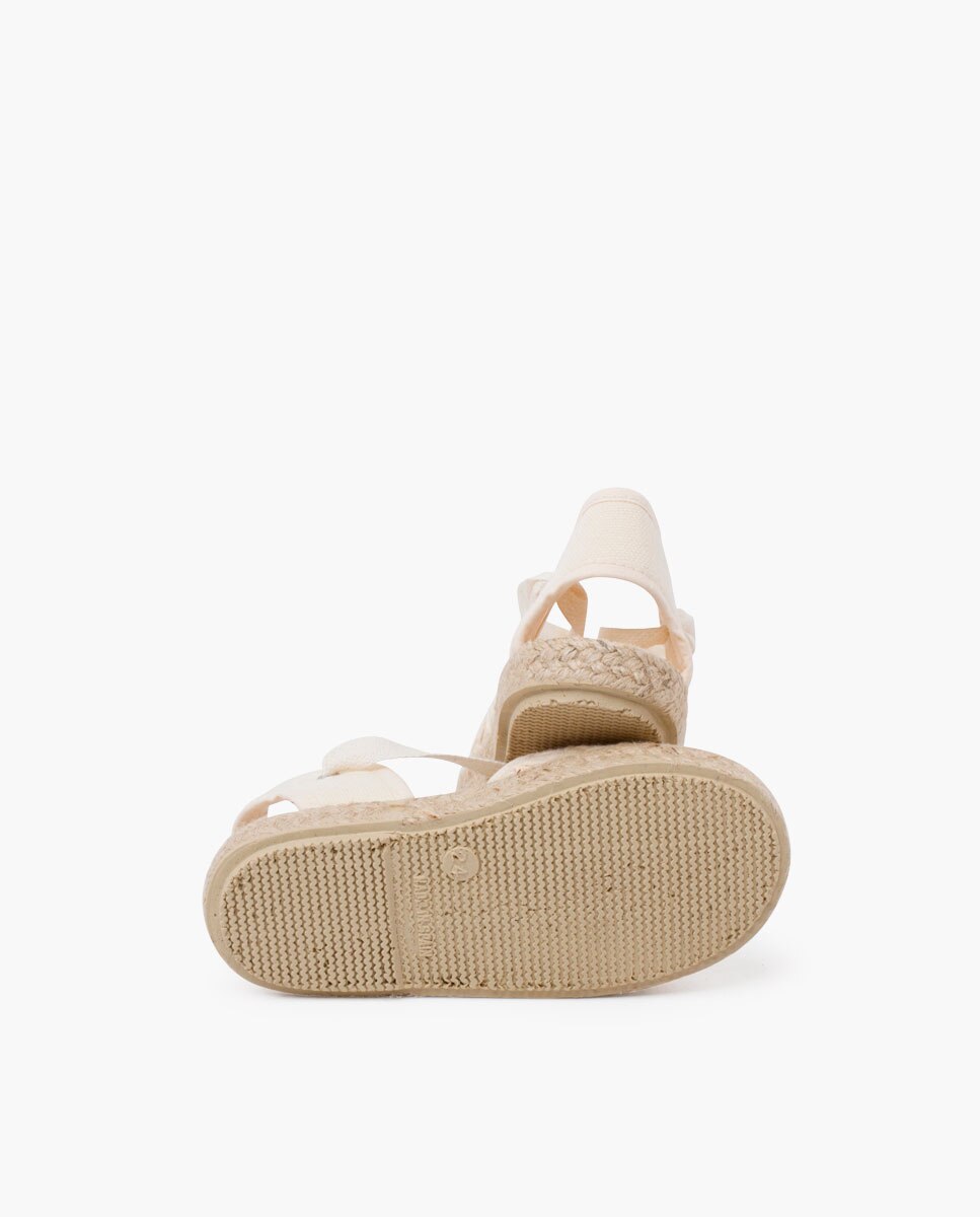 Alpercatas Infantil Efeito Entrançado com Tiras Cru-2