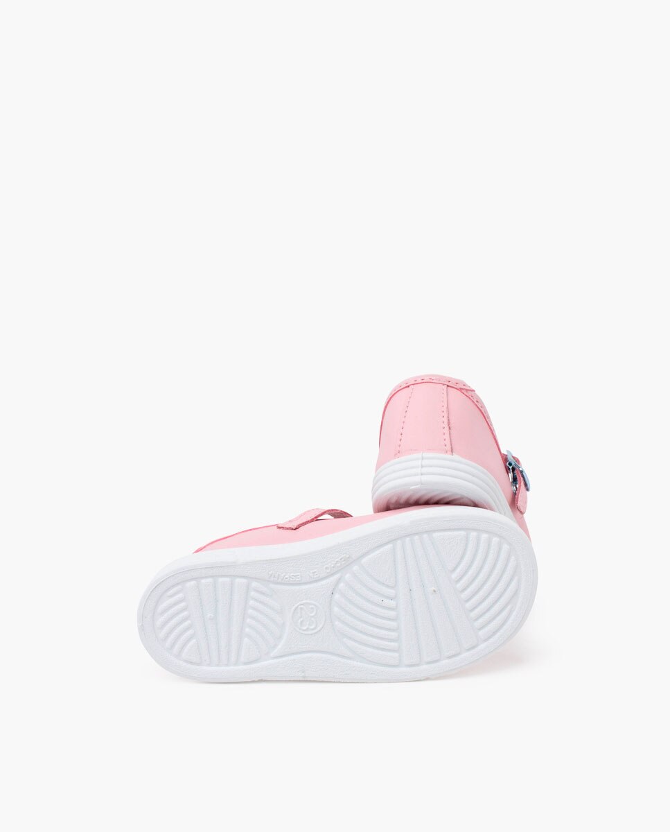 Merceditas de Bebé Pele Lavável Hebilla Pisamonas Rosa-claro-2